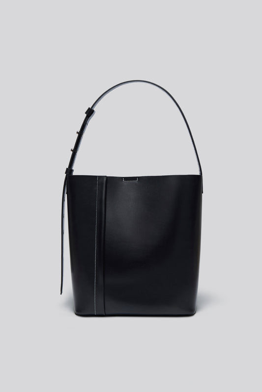 LARGE TOTE PLISSÉ BLACK