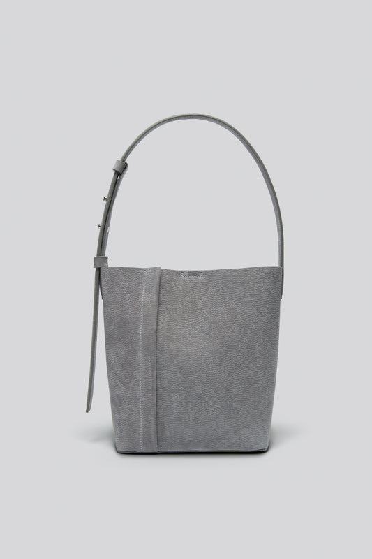 MEDIUM TOTE PLISSÉ CEMENT NUBUCK