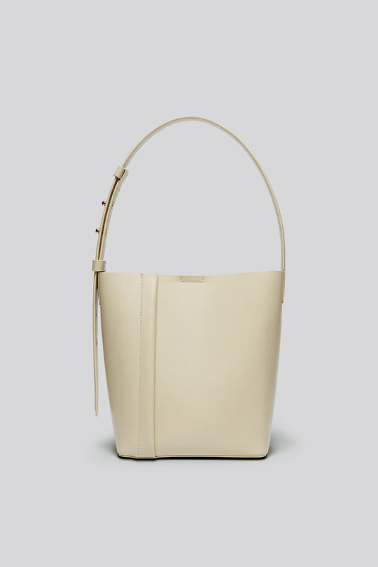 MEDIUM TOTE PLISSÉ EGGSHELL