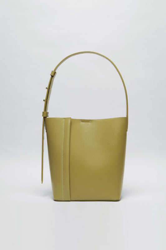 MEDIUM TOTE PLISSÉ MUSTARD